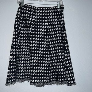 Black and white houndstooth skirt